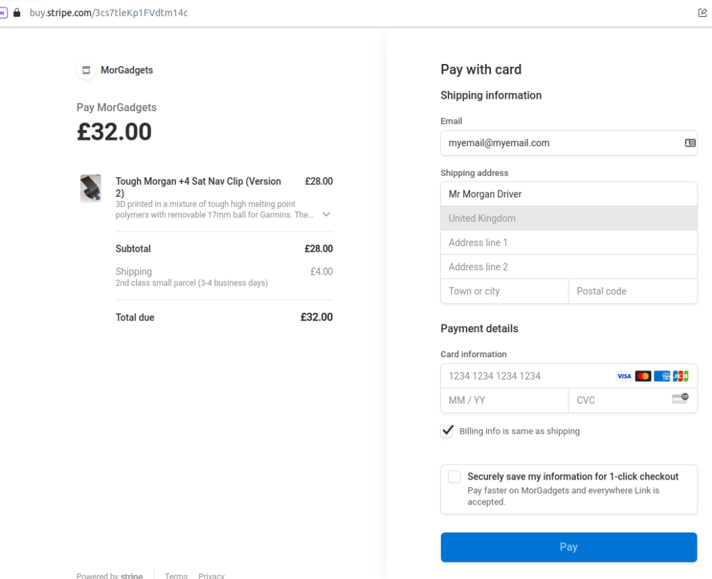 Stripe checkout example